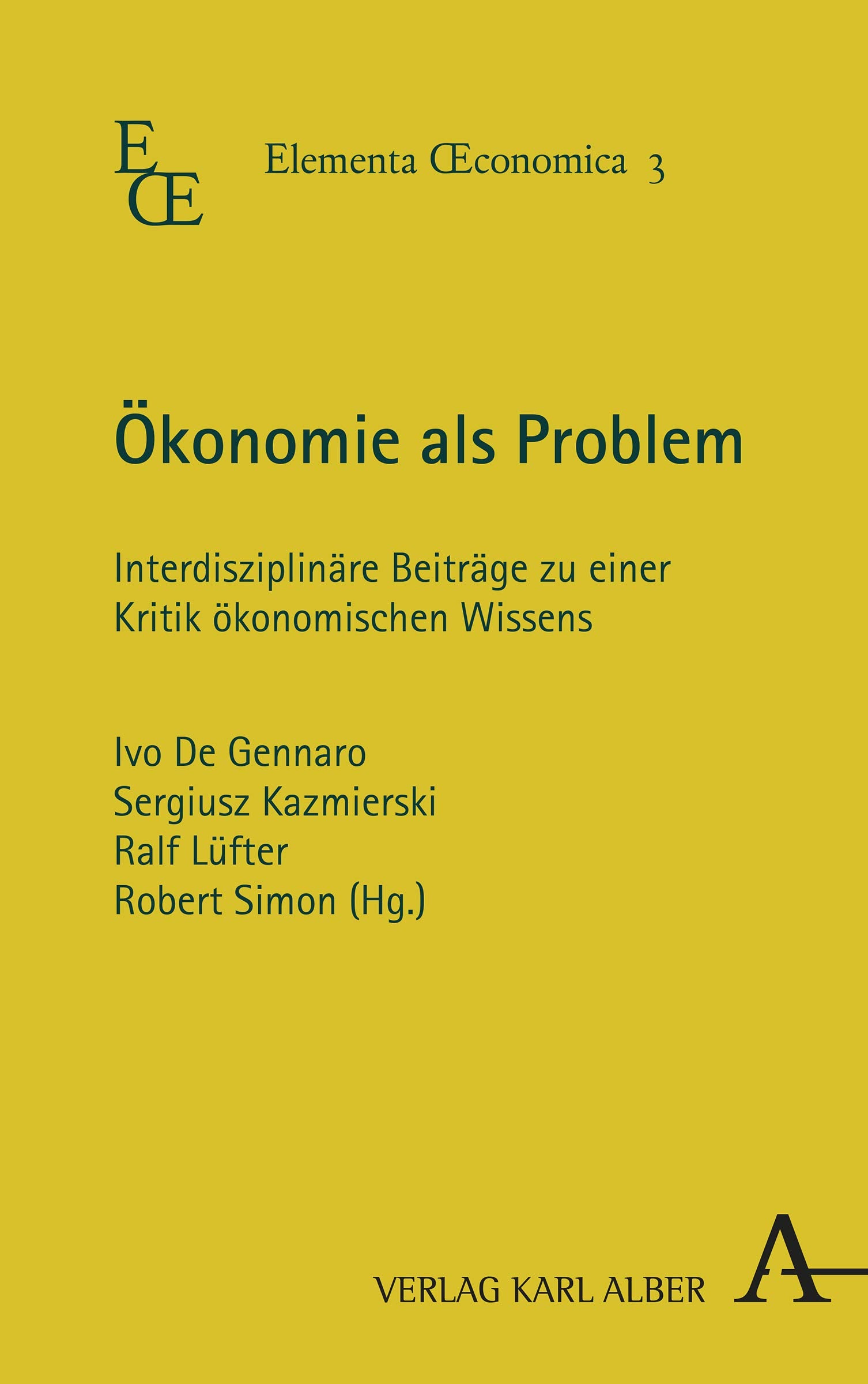 Product Image: Ökonomie als Problem