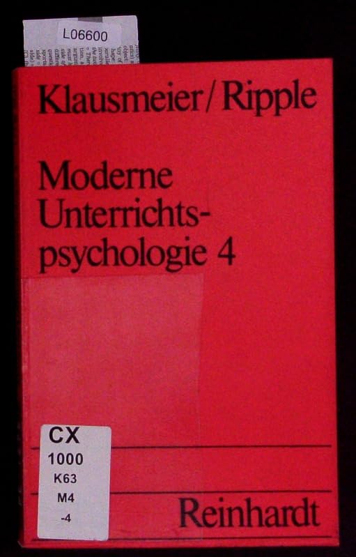 Moderne Unterrichtspsychologie / Forschungsmethoden und Messverfahren (UTB S (Small-Format): Uni-Taschenbücher) Psychology
