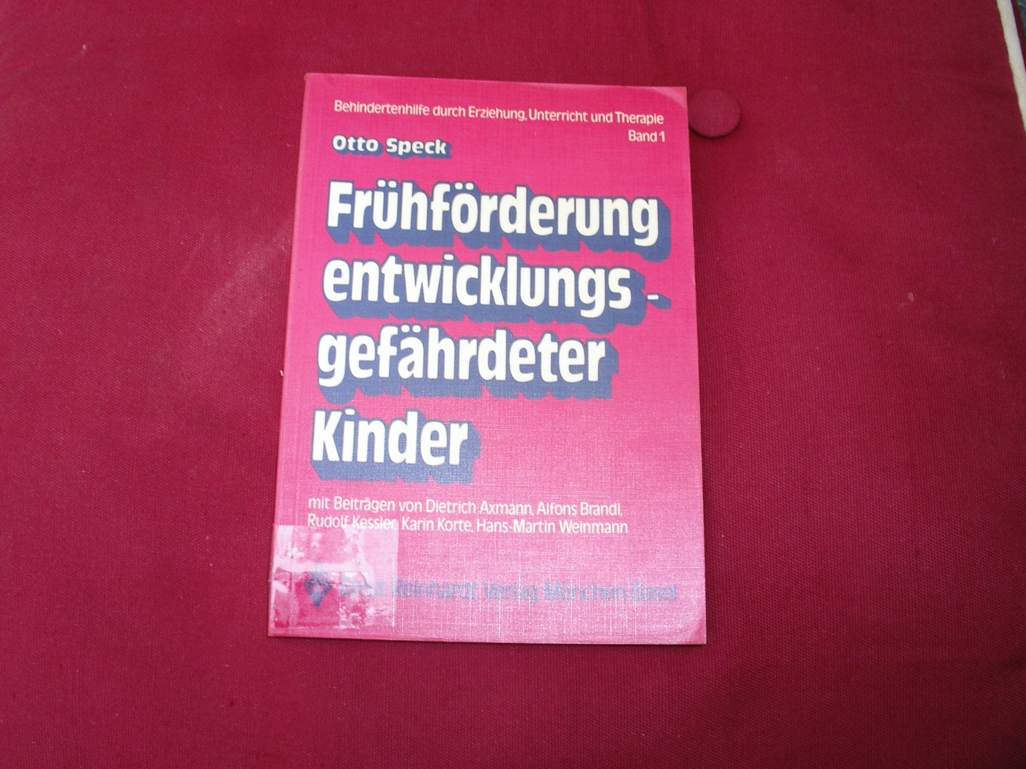 Frühförderung entwicklungsgefährdeter Kinder. Der pädagogische Beitrag zu einer interdisziplinären Aufgabe Medicine