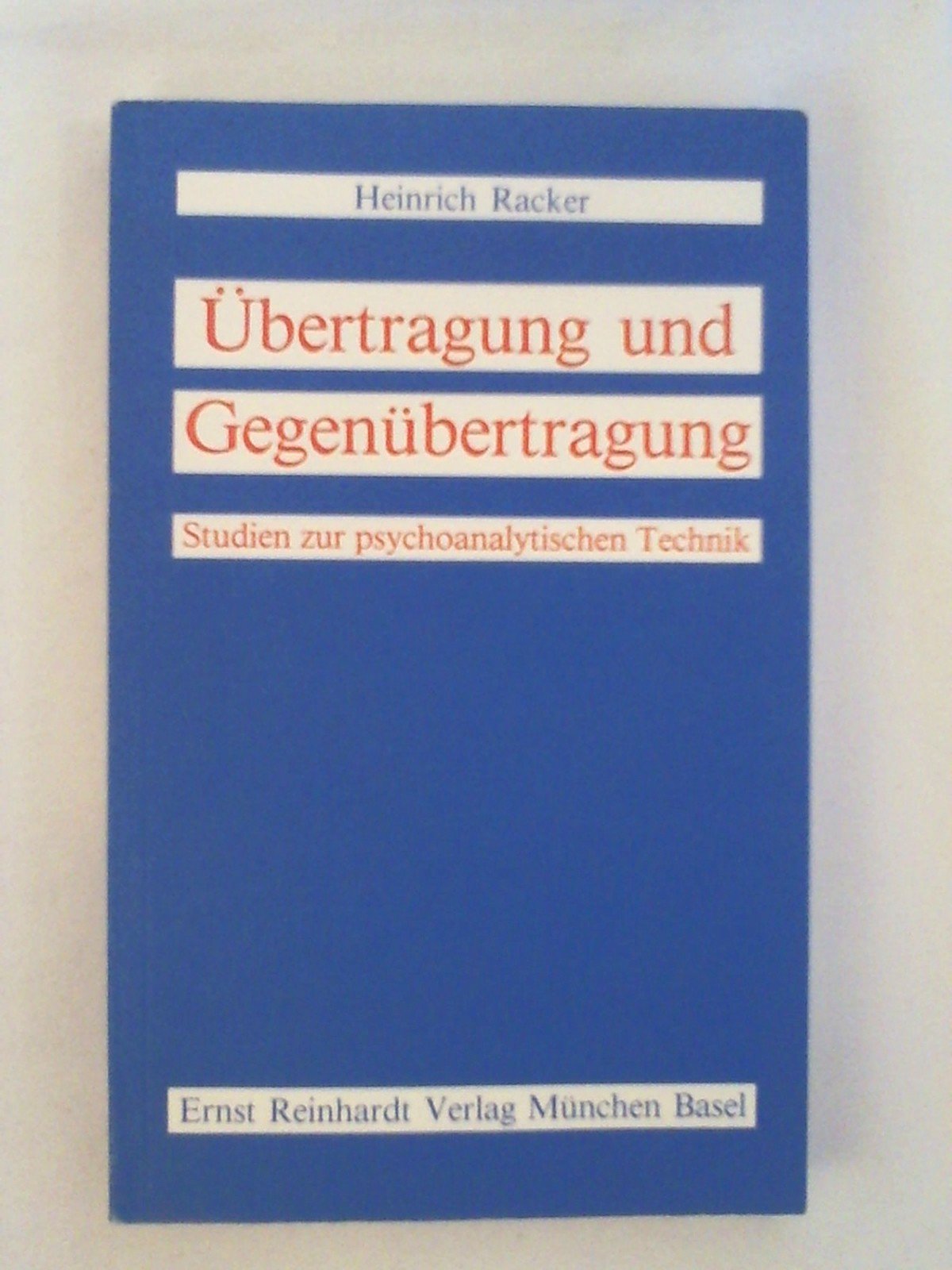 Übertragung und Gegenübertragung. Studien zur Psychoanalytischen Technik Medicine