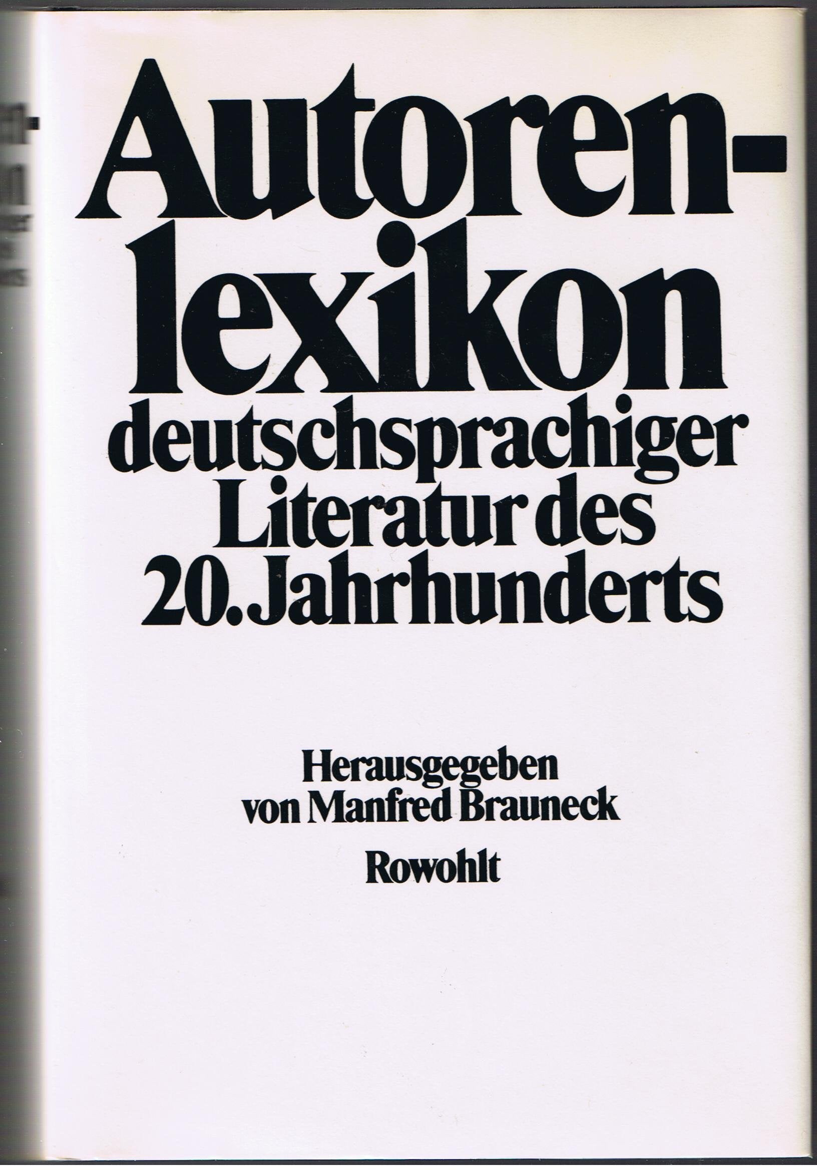 Autorenlexikon deutschsprachiger Literatur des 20. Jahrhunderts Reference Books