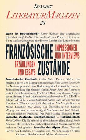 Literaturmagazin 28: Französische Zustände. Impressionen und Interviews. Erzählungen und Essays Books
