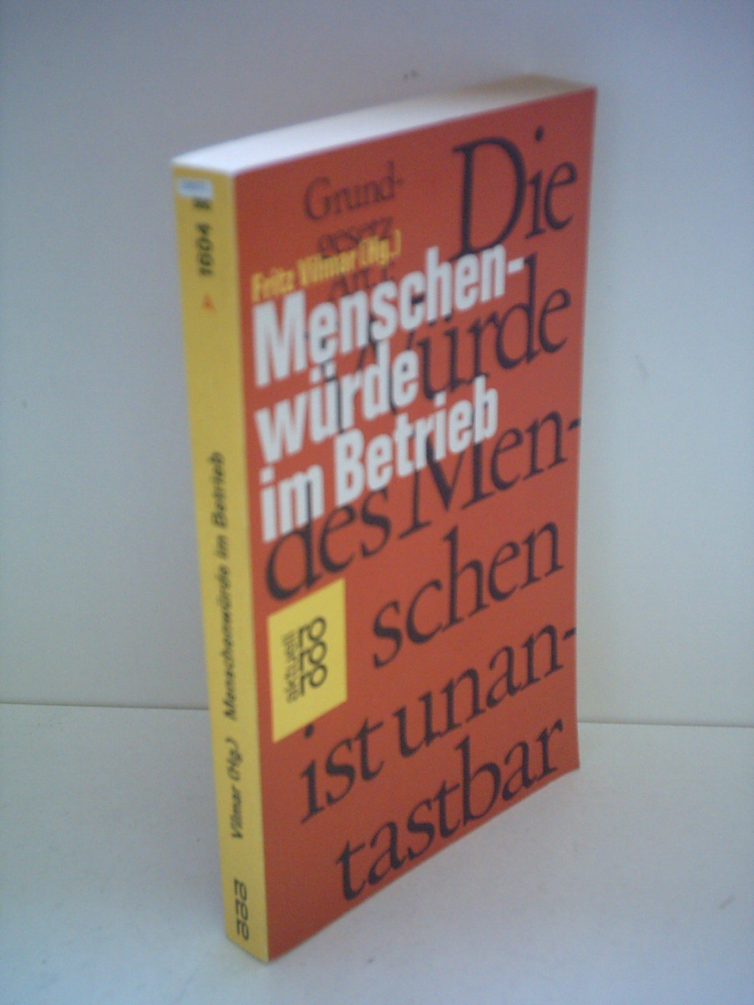 Menschenwürde im Betrieb Social Sciences