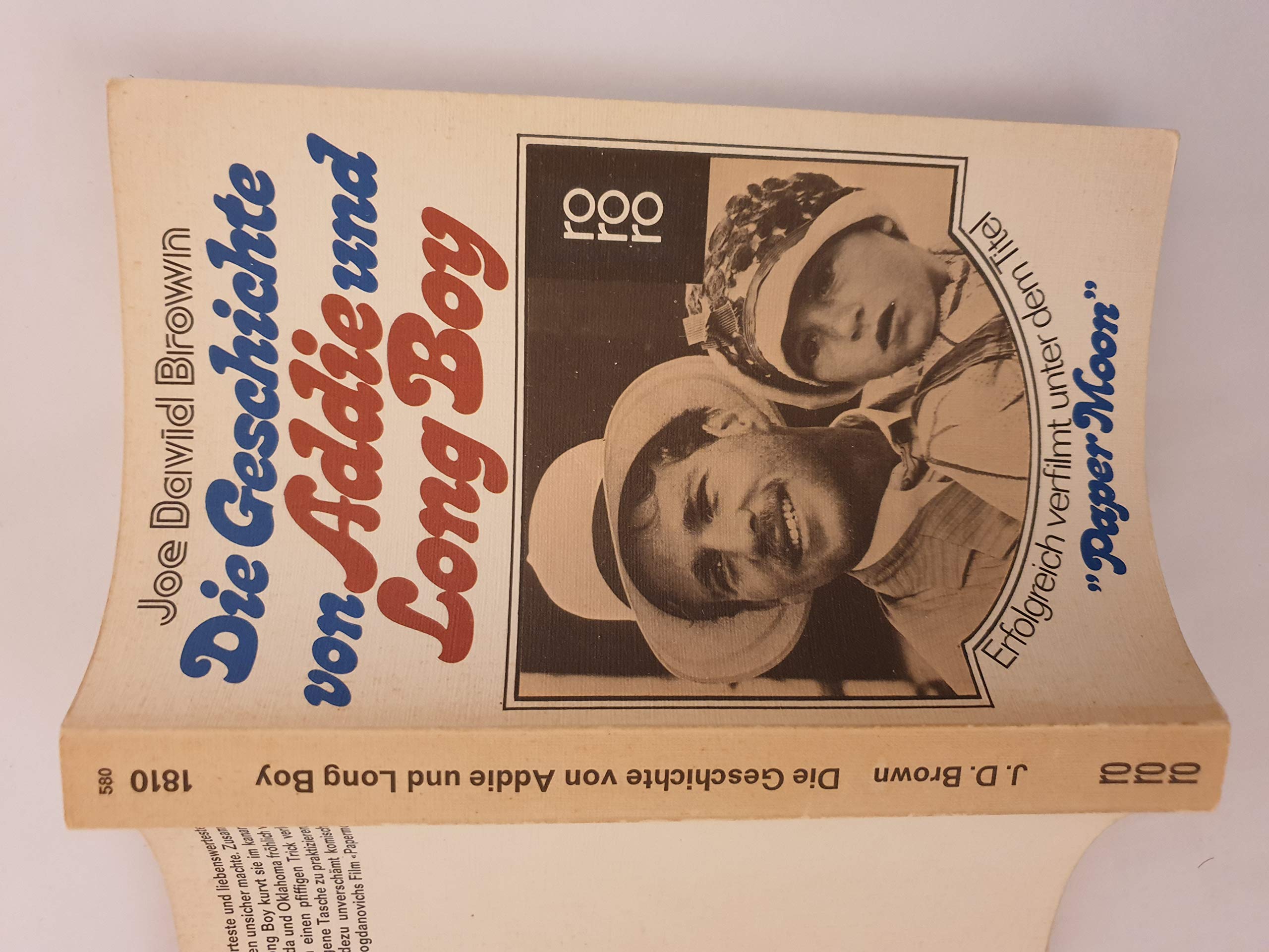 Die Geschichte von Addie und Long Boy. (Verfilmt unter dem Titel: Paper Moon] Contemporary literature