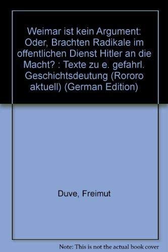 Product Image: Weimar ist kein Argument