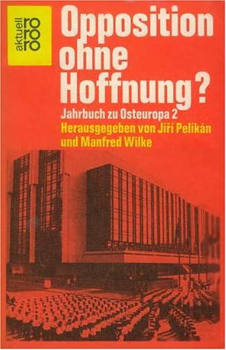 Opposition Ohne Hoffnung? (Jahrbuch Zu Osteuropa) Law