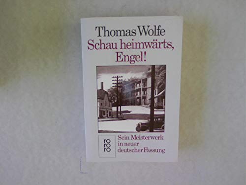 Schau heimwärts, Engel!: Eine Geschichte vom begrabenen Leben (rororo / Rowohlts Rotations Romane) Contemporary literature