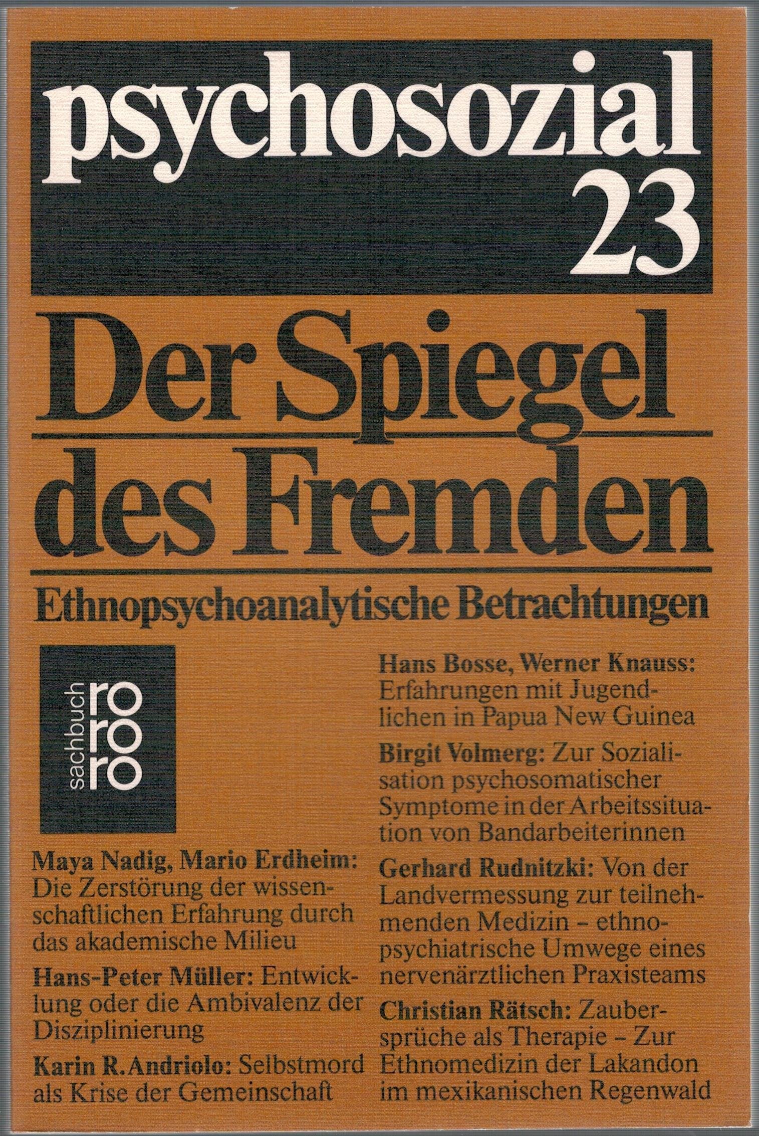 psychosozial XXIII. Der Spiegel des Fremden Books