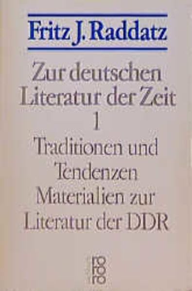 Zur deutschen Literatur der Zeit I. Traditionen und Tendenzen book