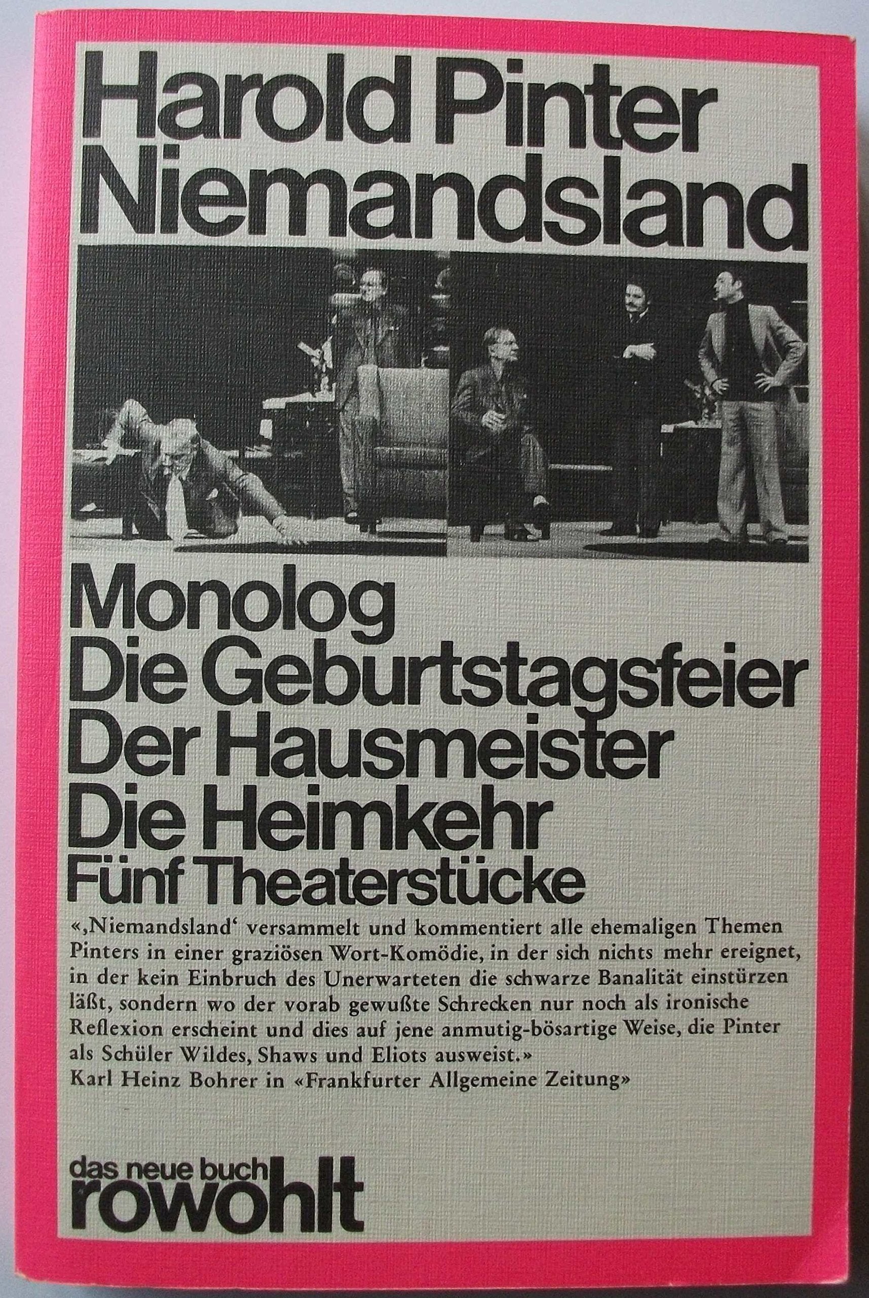 Niemandsland. Monolog. Die Geburtstagsfeier. Der Hausmeister. Die Heimkehr. Books