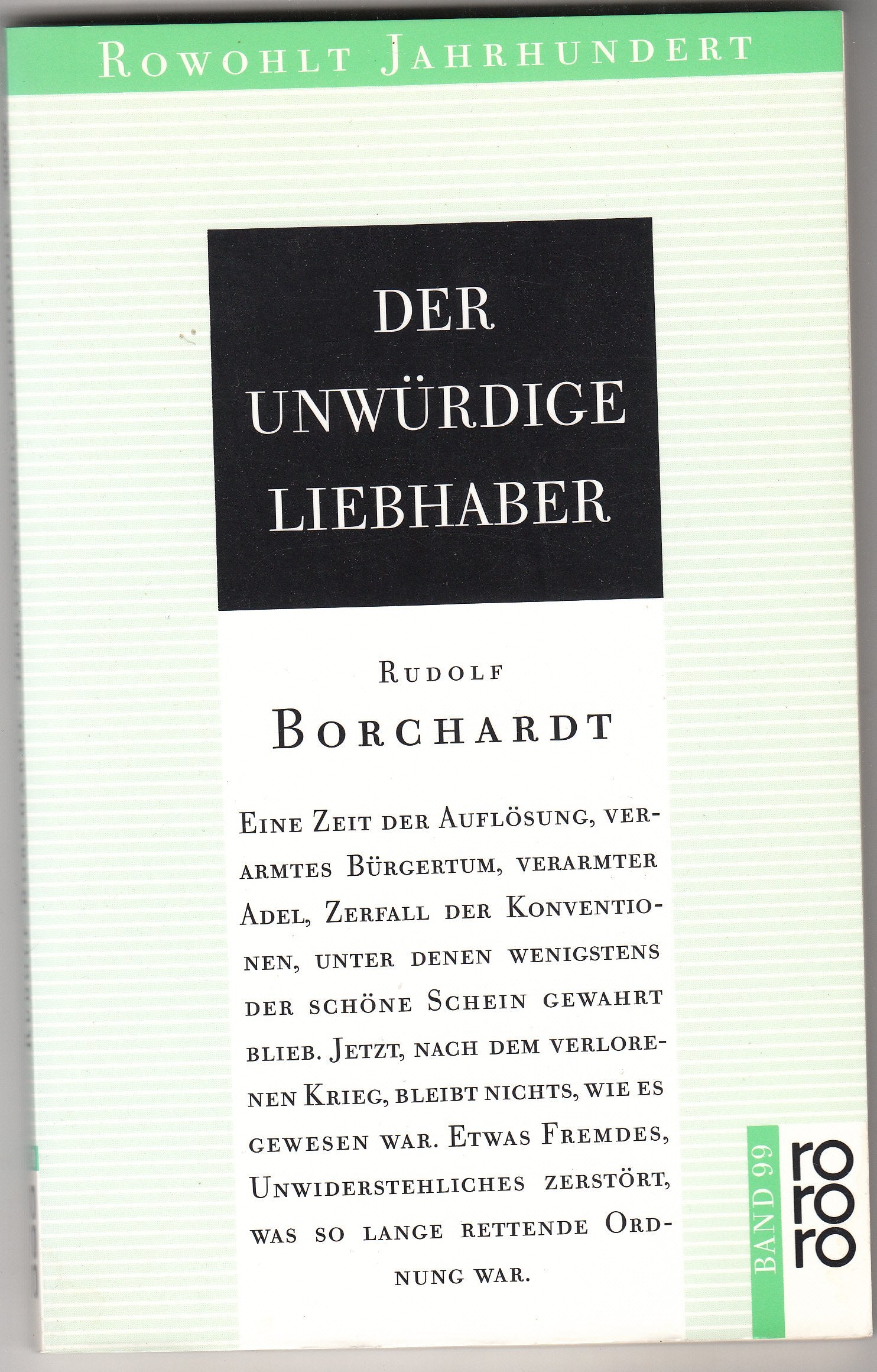 Der unwürdige Liebhaber Books