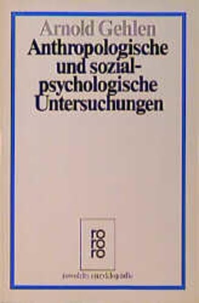 Anthropologische und sozialpsychologische Untersuchungen Philosophy