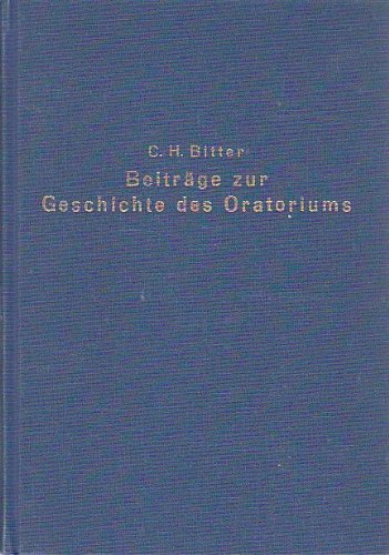 Beiträge zur Geschichte des Oratoriums Books