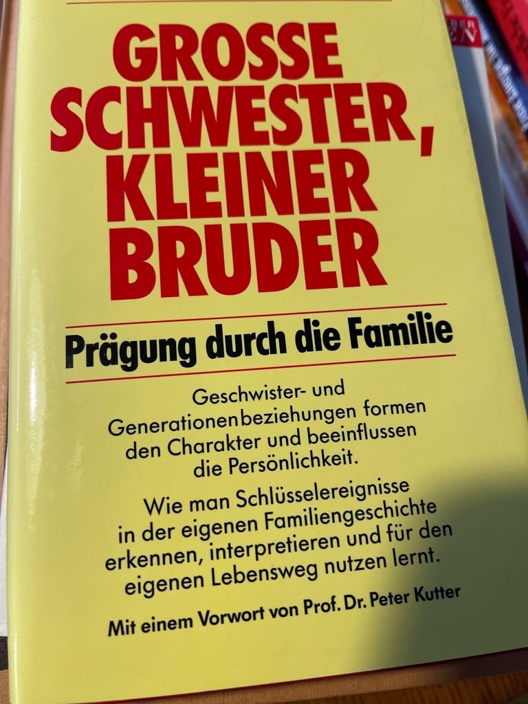 Grosse Schwester, kleiner Bruder. Prägung durch die Familie. Wie man Schlüsselereignisse in der eigenen Familiengeschichte erkennen, interpretieren und für den eigenen Lebensweg nutzen lernt. Psychology