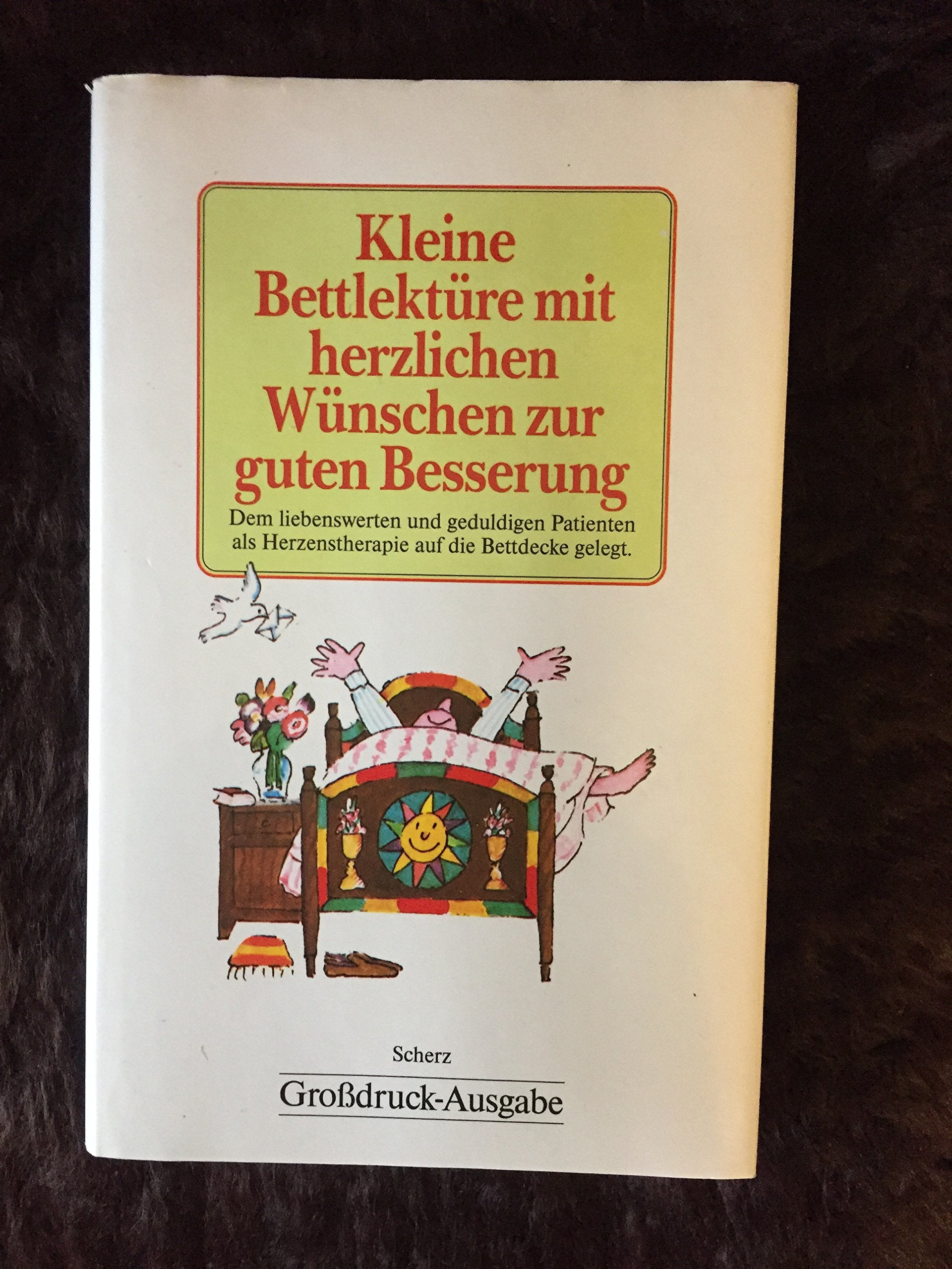 Kleine Bettlektüre mit herzlichen Wünschen zur guten Besserung, Großdruck: Dem liebenswerten u. geduldigen Patienten als Herzenstherapie auf d. Bettdecke gelegt Fiction Books