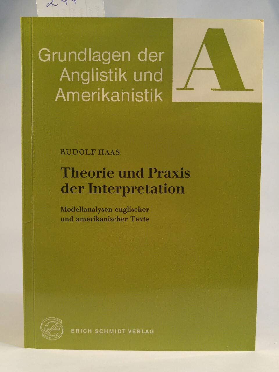 Theorie und Praxis der Interpretation (Grundlagen der Anglistik und Amerikanistik) Books