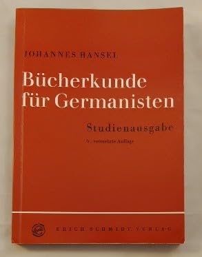 Bücherkunde für Germanisten. Studienausgabe. Natural Sciences