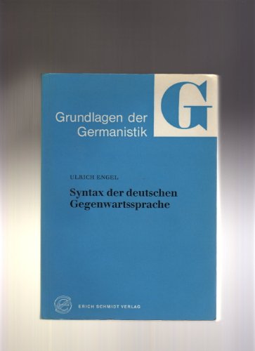 Syntax der deutschen Gegenwartssprache (Grundlagen book