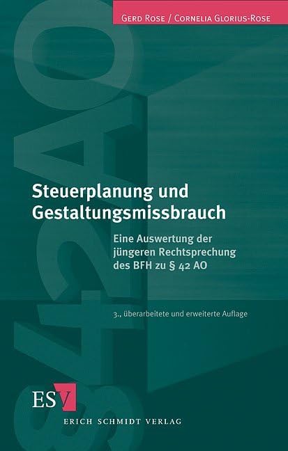 Steuerplanung und Gestaltungsmissbrauch Law