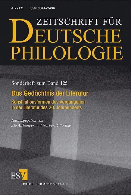 Das Gedächtnis der Literatur Contemporary literature