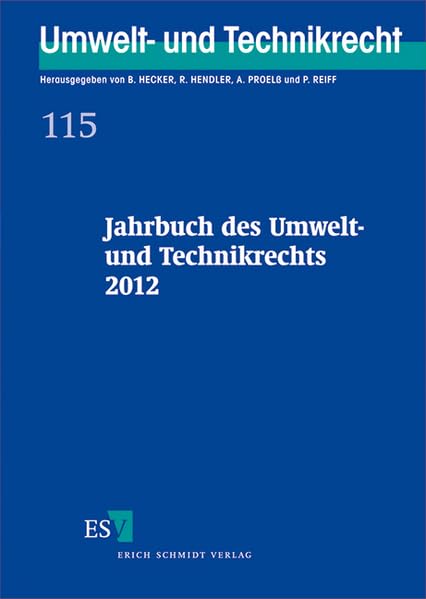 Jahrbuch des Umwelt- und Technikrechts 2012 Law