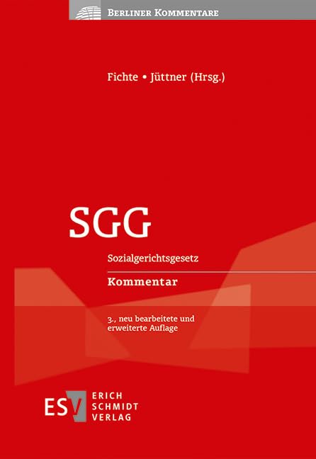 SGG: Sozialgerichtsgesetz Kommentar (Berliner Kommentare) Law