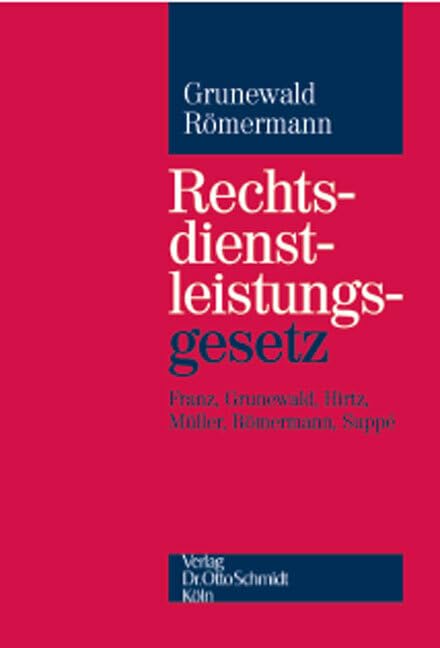 Rechtsdienstleistungsgesetz Kommentar Law