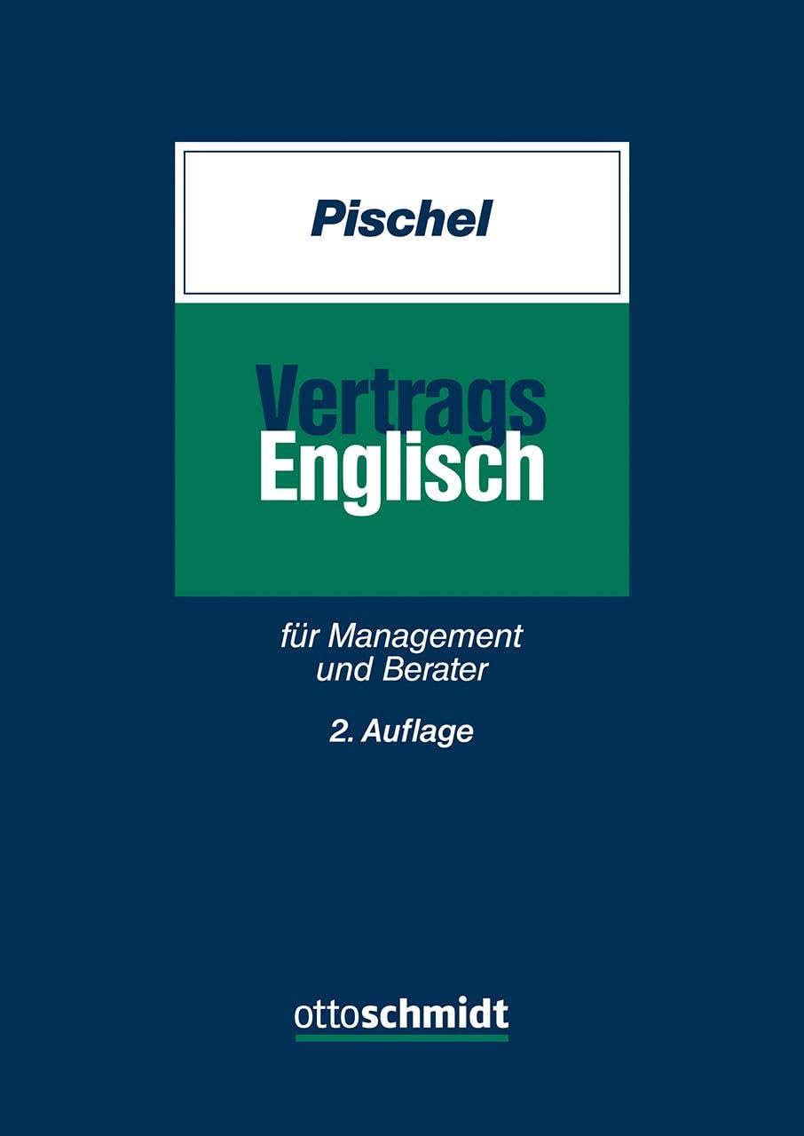 Vertragsenglisch  für Management und Berater Law