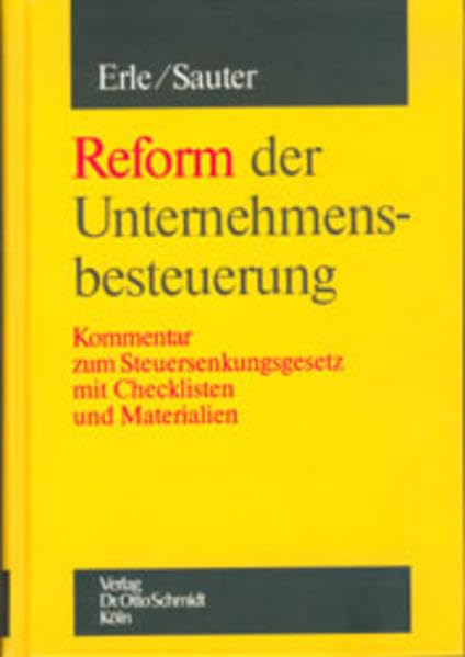 Product Image: Reform der Unternehmensbesteuerung