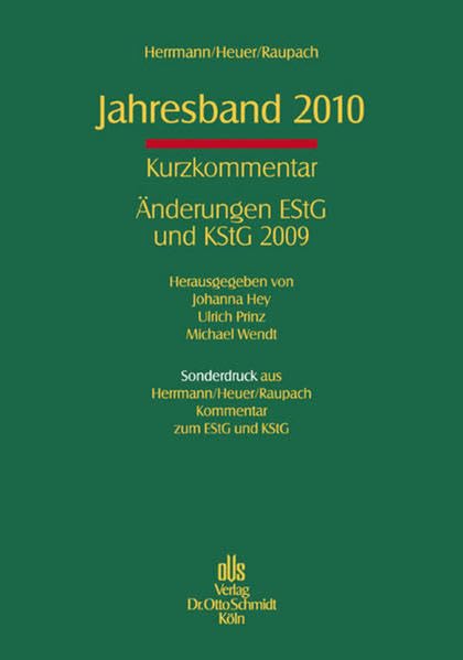 Jahresband 2010: Herrmann/Heuer/Raupach Law