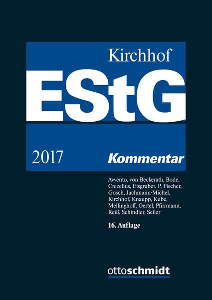 Einkommensteuergesetz (EStG): Kommentar Law