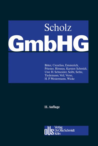 Scholz GmbH-Gesetz. 3 Bände Law