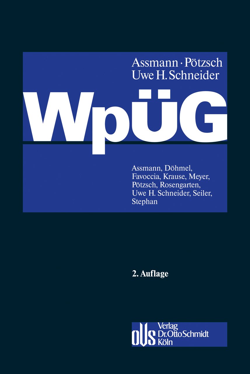 Wertpapiererwerbs- und Übernahmegesetz: Kommentar Law