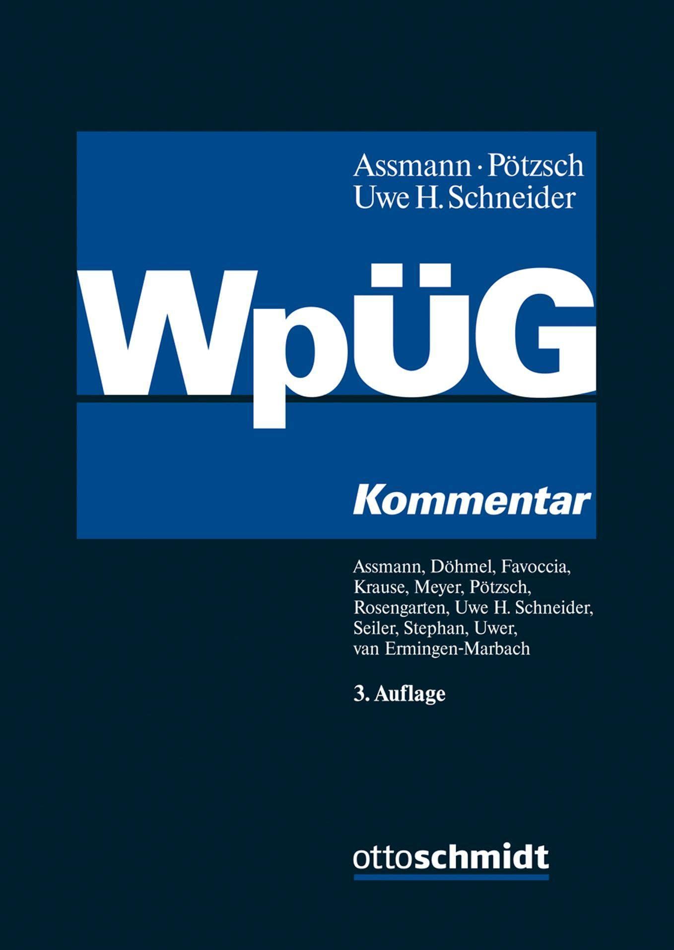 Wertpapiererwerbs- und Übernahmegesetz: Kommentar Law