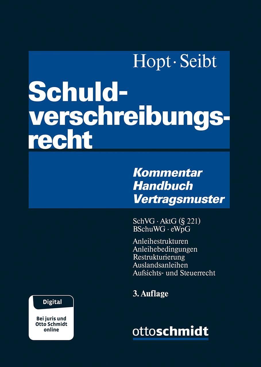 Schuldverschreibungsrecht: Kommentar - Handbuch - Vertragsmuster Law