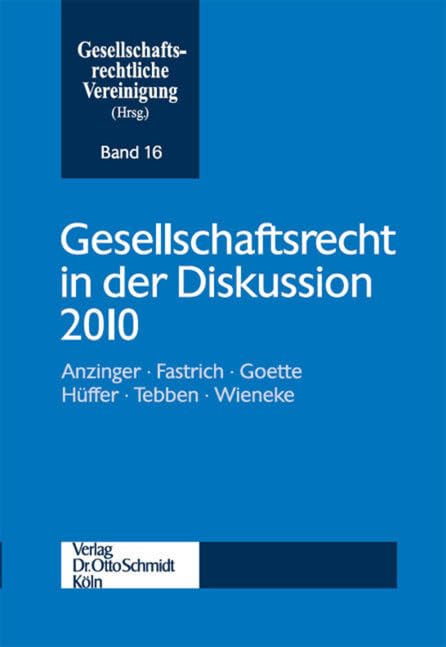 Gesellschaftsrecht in der Diskussion 2010 Law