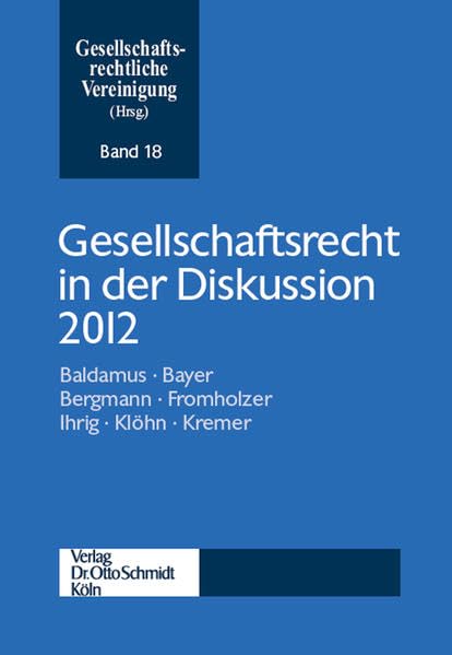 Gesellschaftsrecht in der Diskussion 2012 Law