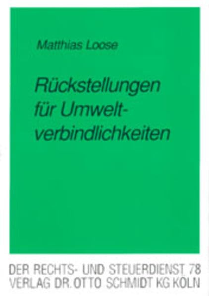 Rückstell. für Umweltverbindlichkeiten: Diss.. Law