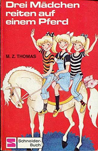 Drei Mädchen reiten auf einem Pferd Books