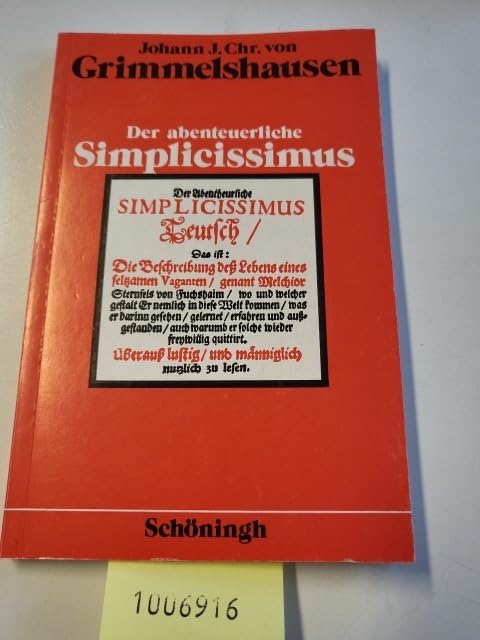 Der abenteuerliche Simplizissimus (Schöninghs Deutsche Textausgaben) Books