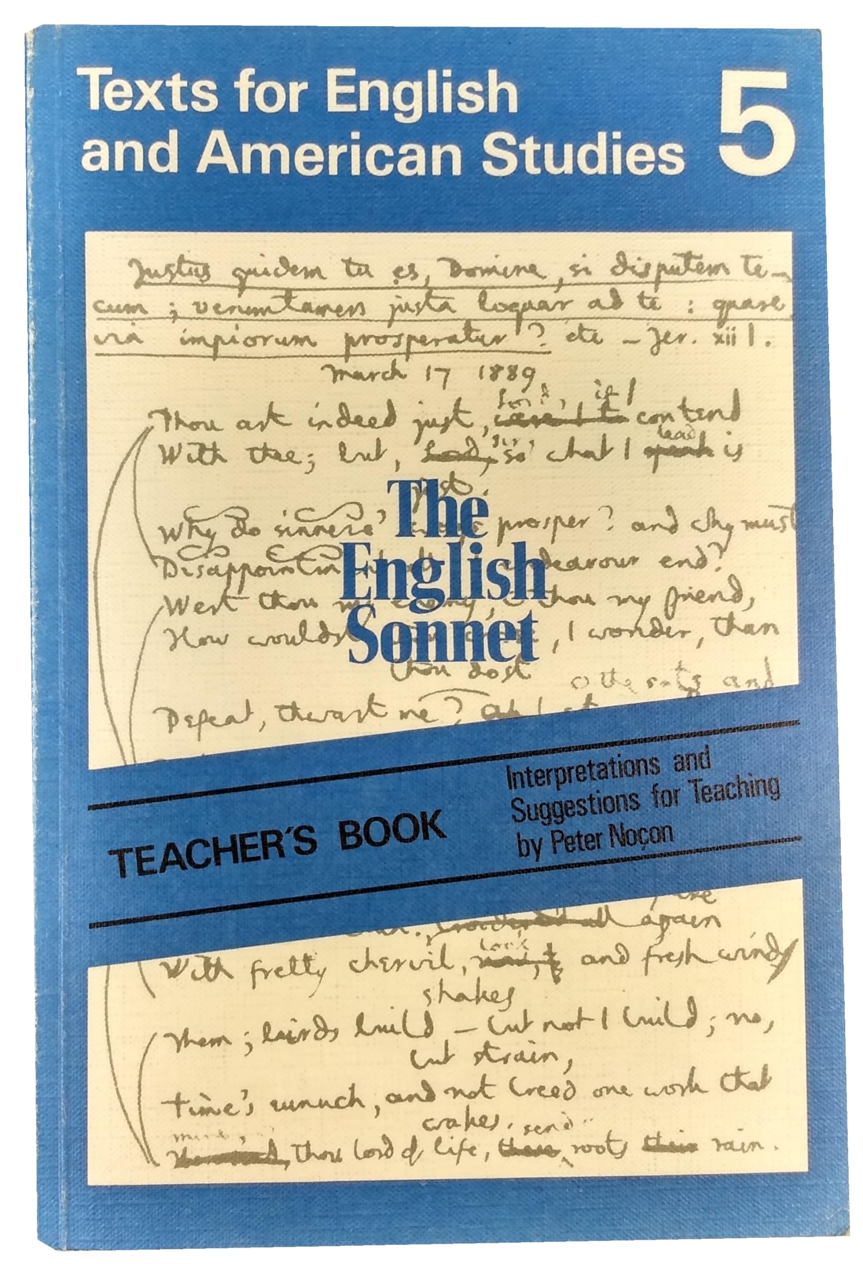 Texts for English and American Studies / The English Sonnet: Teacher's Book Books