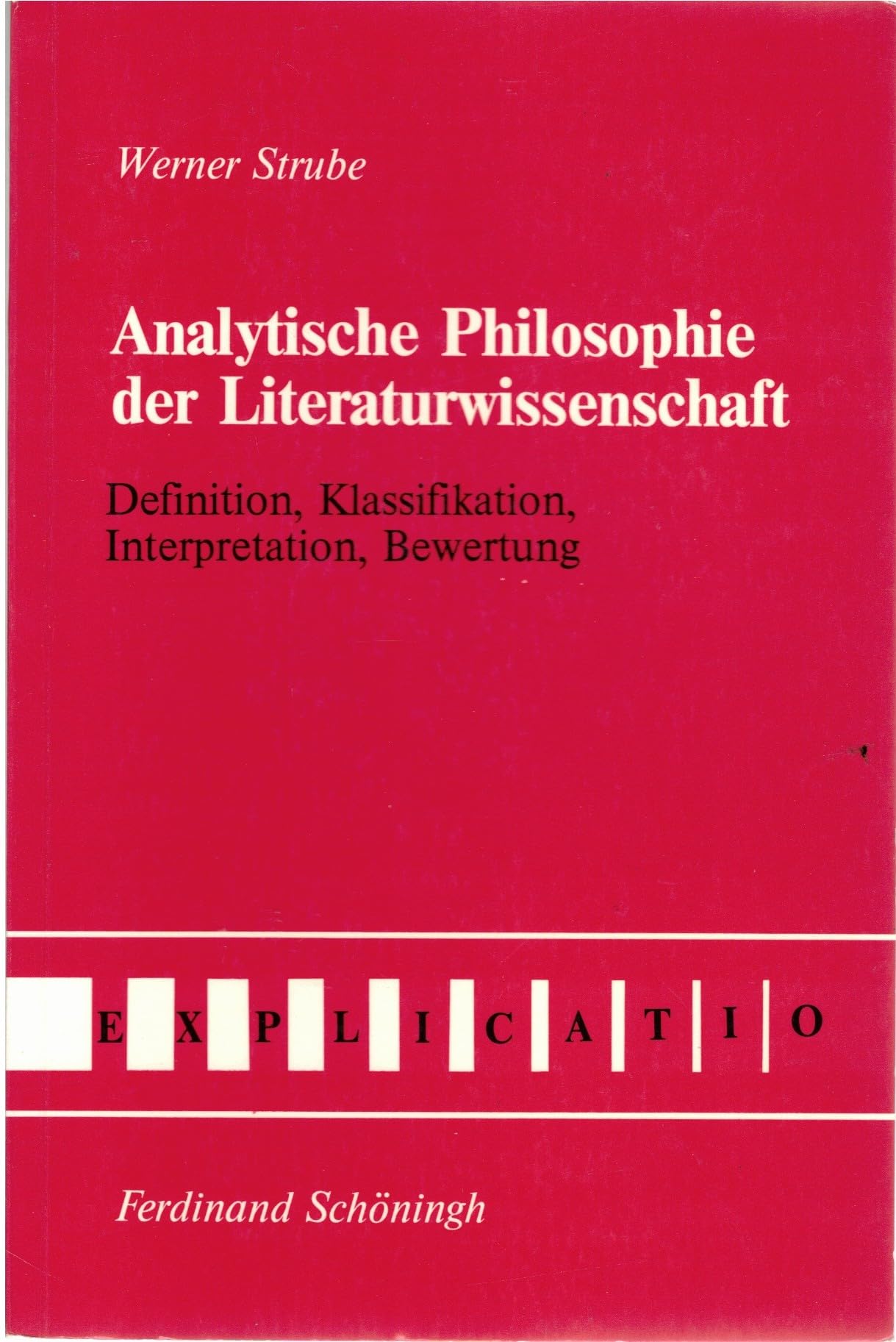 Analytische Philosophie der Literaturwissenschaft Philosophy