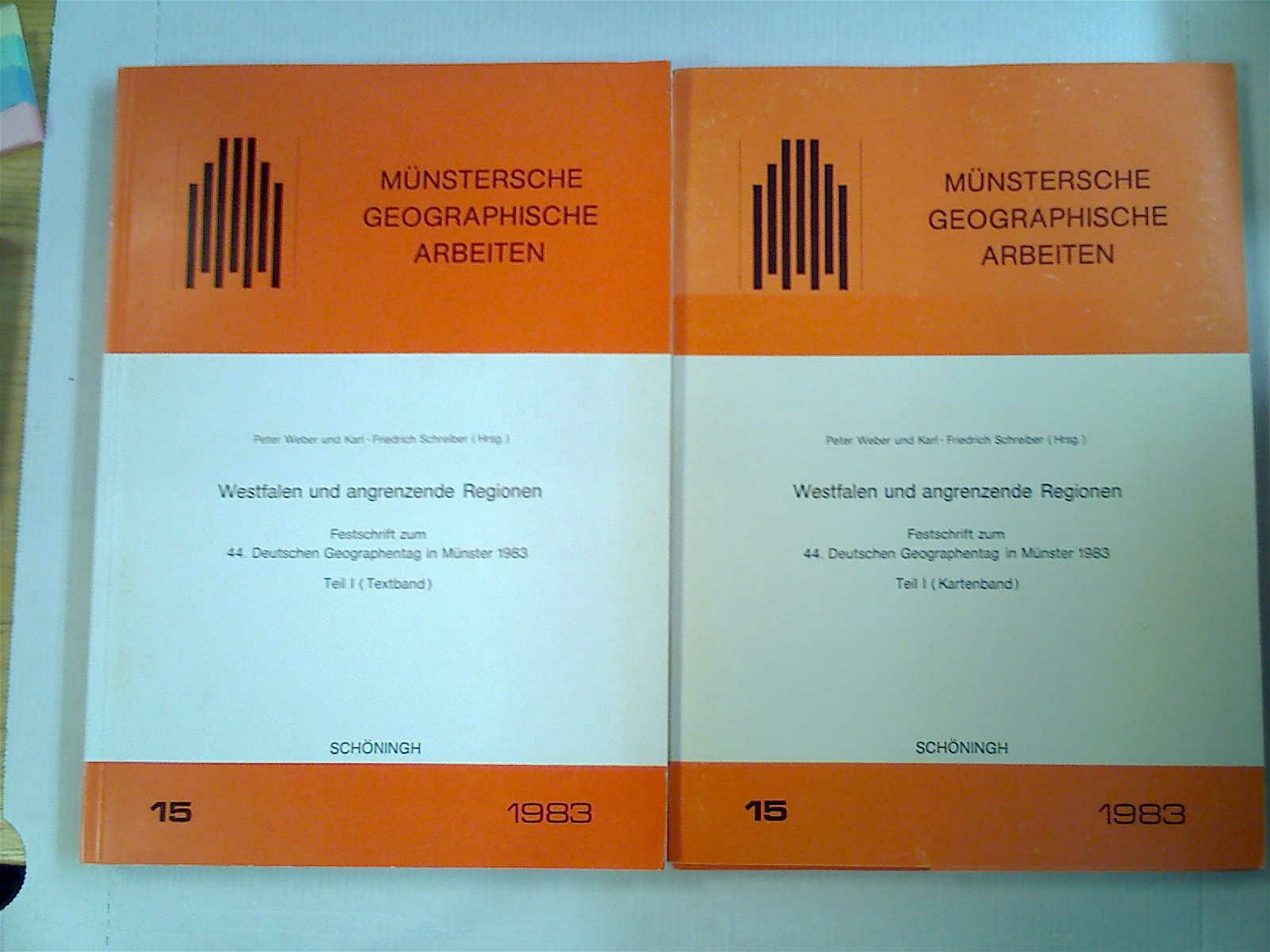 Westfalen und angrenzende Regionen: Festschrift zum 44. Deutschen Geographentag in Münster 1983, Teil I (Textband und Kartenband) (Münstersche Geographische Arbeiten) Books