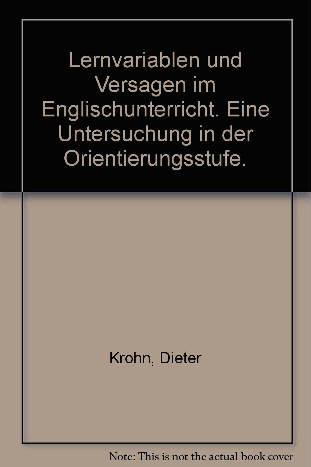 Lernervariablen und Versagen im Englischunterricht. book