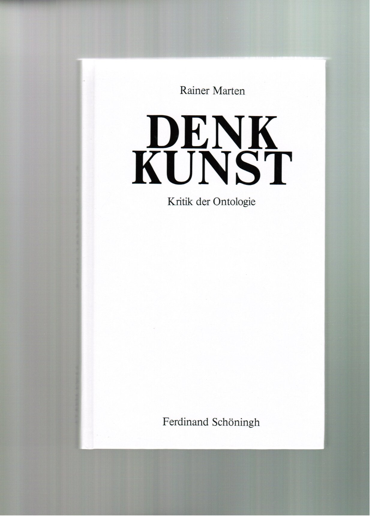 Denkkunst: Kritik der Ontologie Books