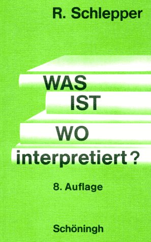 Was ist wo interpretiert?: Eine bibliographische Handreichung für das Lehrfach Deutsch Education & Training