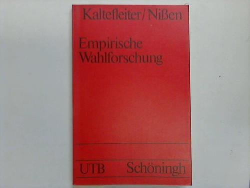 Empirische Wahlforschung. Eine Einführung in Theorie und Methoden. Social Sciences