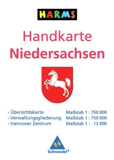 Handkarte Niedersachsen: physisch Study Guides