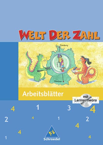 Welt der Zahl / Welt der Zahl - Ausgabe 2004 Hessen, Rheinland-Pfalz und Saarland: Ausgabe 2004 Hessen, Rheinland-Pfalz und Saarland / Arbeitsheft 4 mit CD-ROM Study Guides