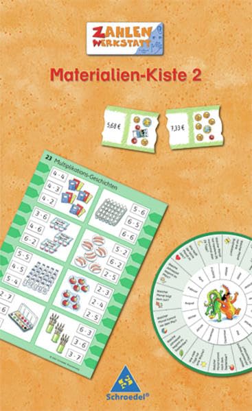 Materialien-Kiste 2: Inhalt: 4 Poster, 1 Leporello, 4 Würfelspiele, 12 Dominos, 8 Rechenscheiben, 64 Klammerkarten Study Guides